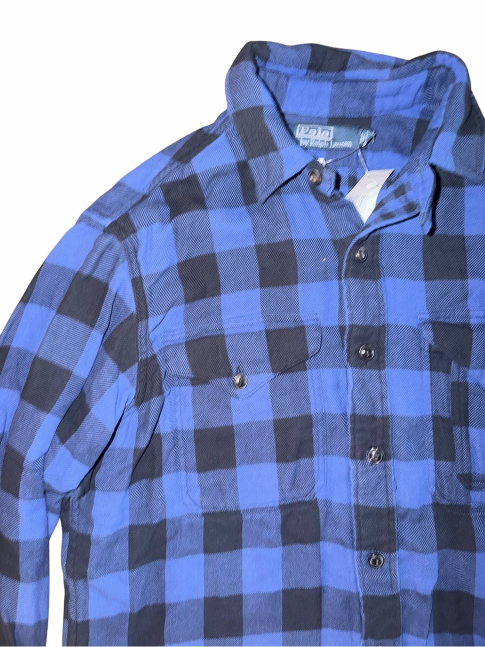 Polo by Ralph Lauren Blue and Black Buffalo Plaid Button-Down Shirt - Picture 2 of 9